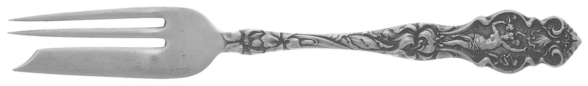 Irian (Sterling, 1902, No Monograms) Individual Pie Fork by Wallace Silver-1