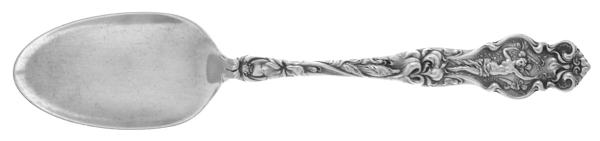 Irian (Sterling, 1902, No Monograms) Dessert/Oval Soup Spoon by Wallace Silver-1