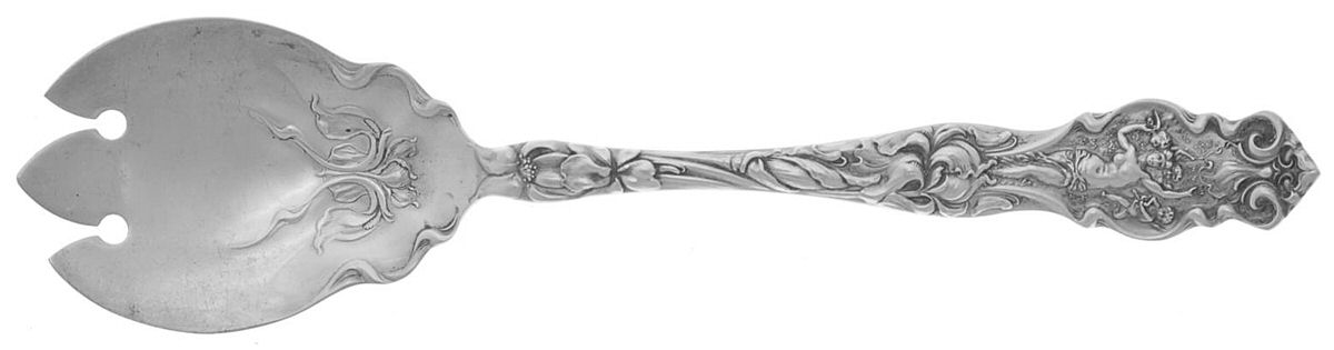 Irian (Sterling, 1902, No Monograms) Ice Cream Fork by Wallace Silver-1
