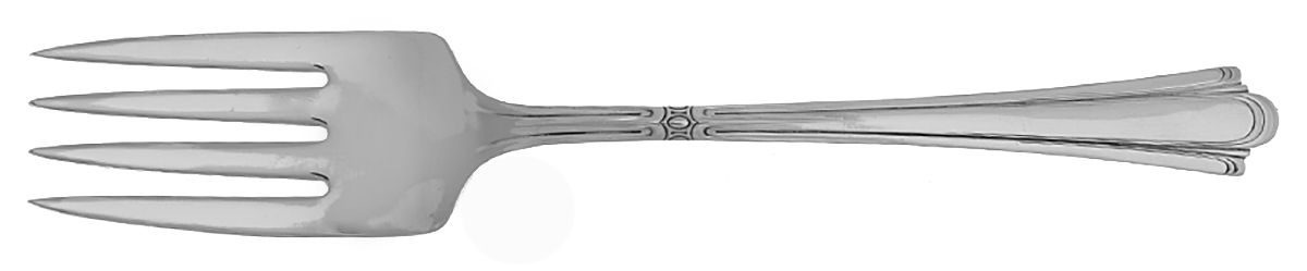 Iris (Silverplate, 1936) Medium Solid Cold Meat Serving Fork by Wallace Silver-1
