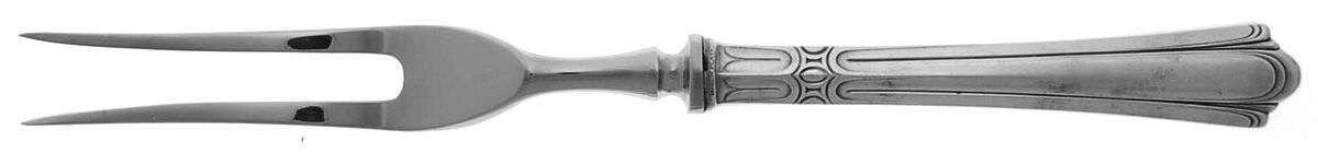 Iris (Silverplate, 1936) Small Steak Carving Fork with Stainless Prongs by Wallace Silver-1
