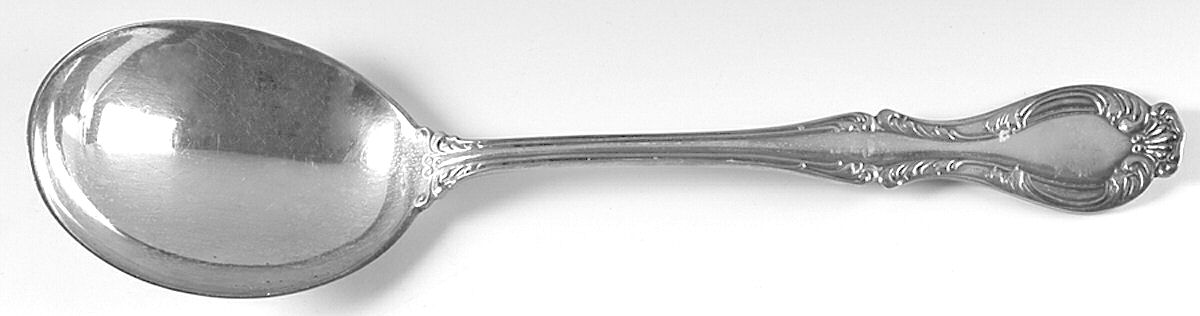 Joan (Silverplate, 1896) Round Bowl Soup Spoon (Gumbo) by Wallace Silver-1