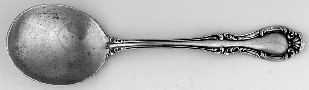 Joan (Silverplate, 1896) Round Bowl Soup Spoon (Cream Soup) by Wallace Silver-1