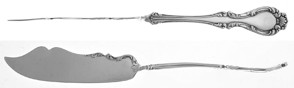 Joan (Silverplate, 1896) Flat Twisted Handle Master Butter Knife by Wallace Silver-1