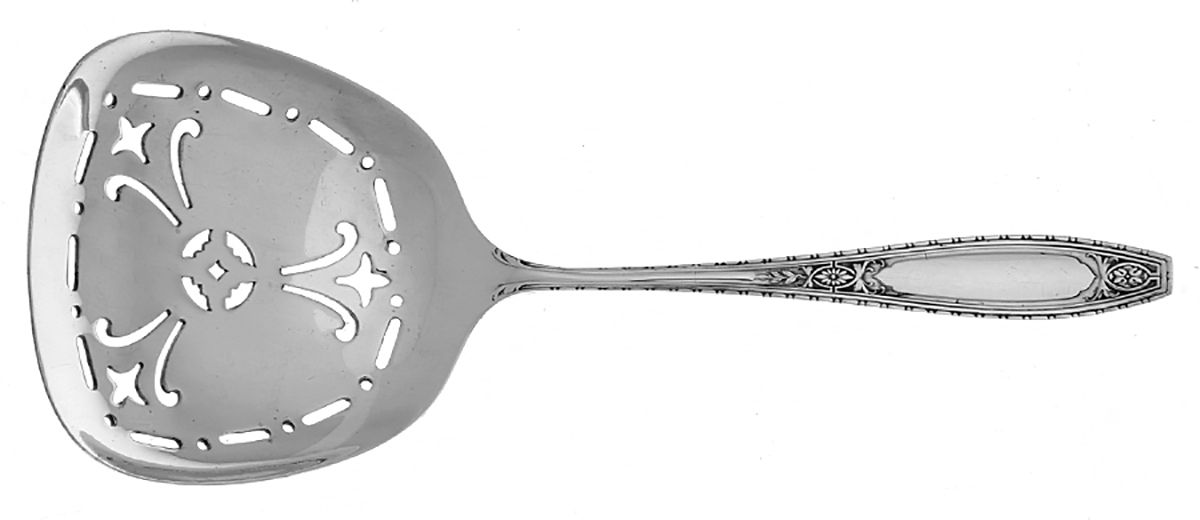 Juliet (Sterling, 1924, No Monograms) Solid Bon Bon Spoon with Pierced Bowl by Wallace Silver-1