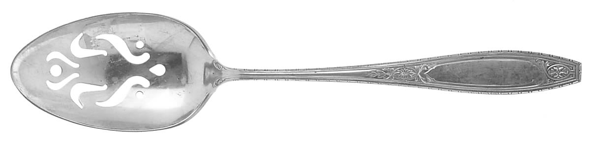 Juliet (Sterling, 1924, No Monograms) Pierced Tablespoon (Serving Spoon) by Wallace Silver-1