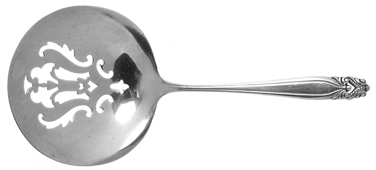 King Christian (Sterling, 1940, No Monograms) Solid Bon Bon Spoon by Wallace Silver-1
