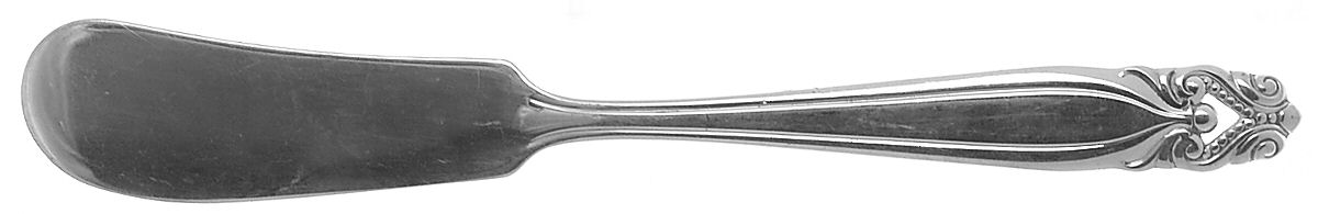 King Christian (Sterling, 1940, No Monograms) Flat Handle Butter Spreader by Wallace Silver-1