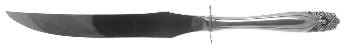 King Christian (Sterling, 1940, No Monograms) Small Steak Carving Knife with Stainless Blade by Wallace Silver-1