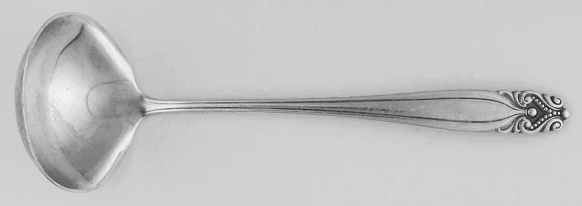 King Christian (Sterling, 1940, No Monograms) Solid Piece Cream Ladle by Wallace Silver-1