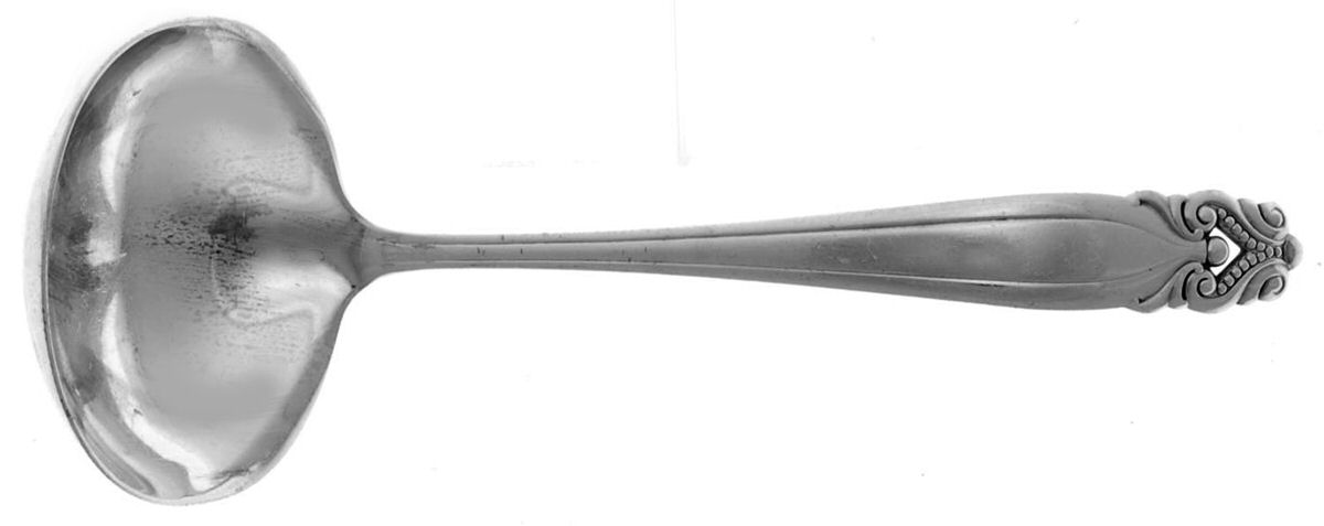 King Christian (Sterling, 1940, No Monograms) Solid Gravy Ladle by Wallace Silver-1