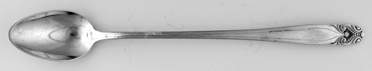 King Christian (Sterling, 1940, No Monograms) Iced Tea Spoon by Wallace Silver-1