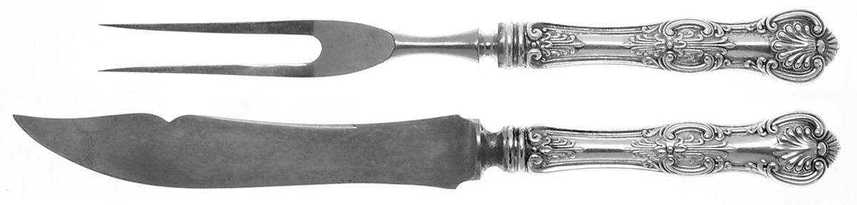 Kings (Sterling, 1903) Small Stainless Blade 2-Piece Steak Carving Set by Wallace Silver-1