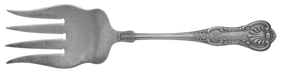 Kings (Sterling, 1903) Solid Salad Serving Fork by Wallace Silver-1