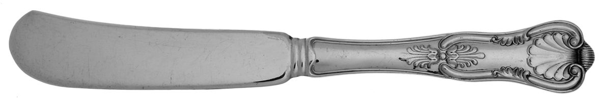 Kings (Silverplate) Flat Handle Butter Spreader by Wallace Silver-1