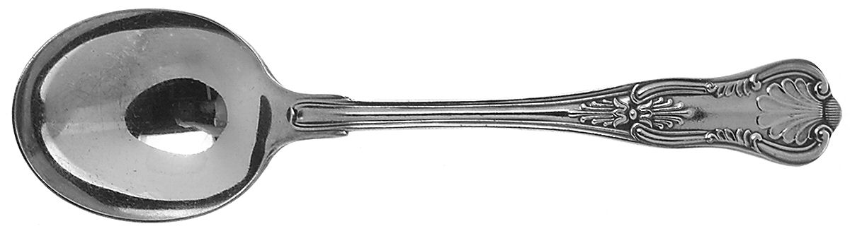 Kings (Silverplate) Round Bowl Soup Spoon (Gumbo) by Wallace Silver-1