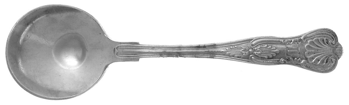 Kings (Silverplate) Round Bowl Soup Spoon (Bouillon) by Wallace Silver-1
