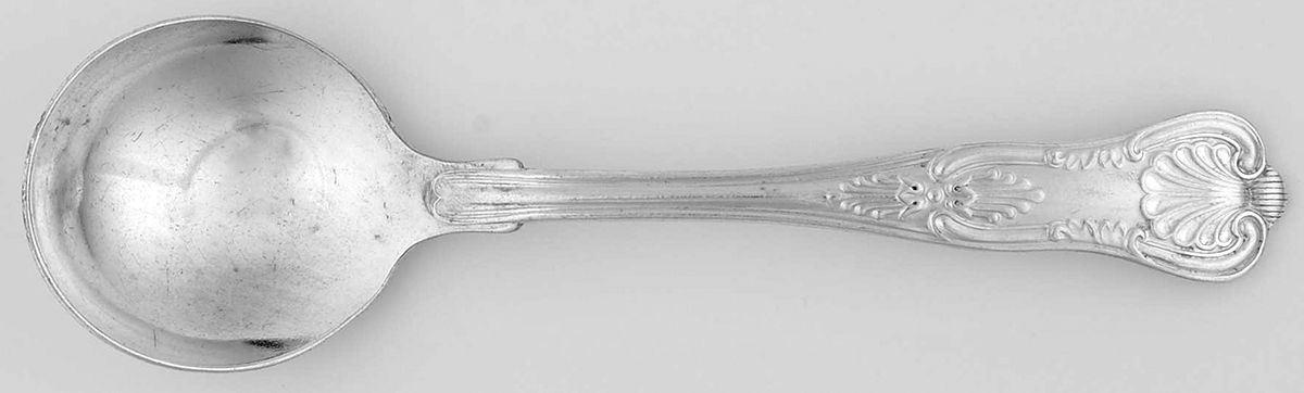 Kings (Silverplate) Round Bowl Soup Spoon (Bouillon) by Wallace Silver-1