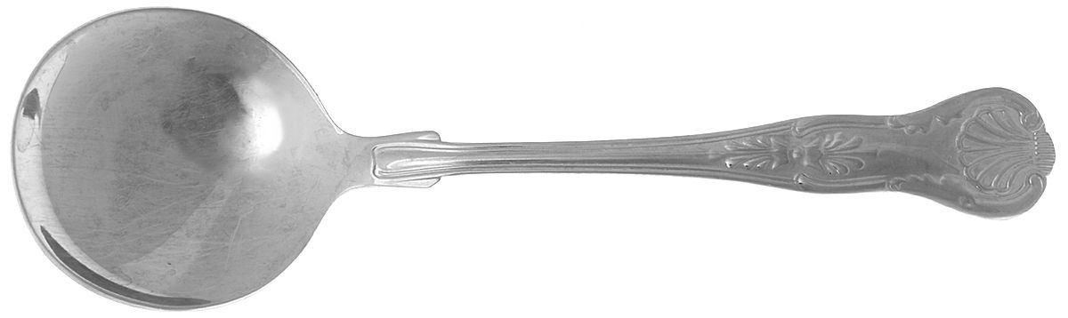 Kings (Stainless) Round Bowl Soup Spoon (Cream Soup) by Wallace Silver-1