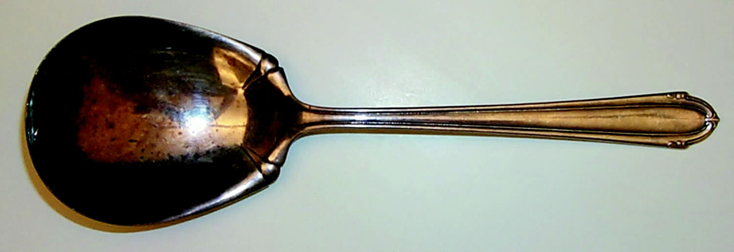 Lady Alice II (Silverplate, 1937) Solid Smooth Casserole Spoon by Wallace Silver-1
