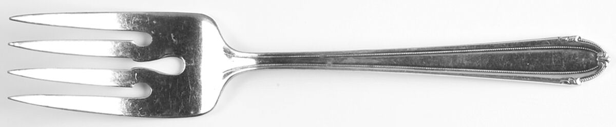 Lady Alice II (Silverplate, 1937) Small Solid Cold Meat Serving Fork by Wallace Silver-1