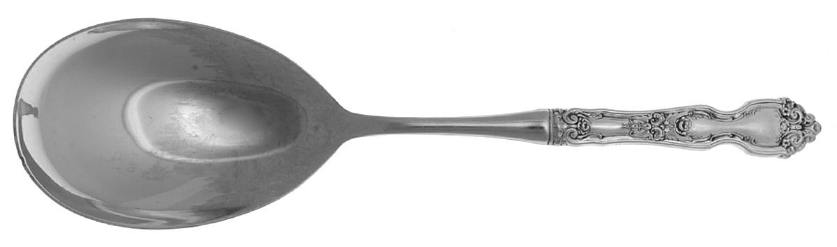 La Reine (Sterling, 1921, No Monograms) Salad Servng Spoon with Stainless Bowl by Wallace Silver-1