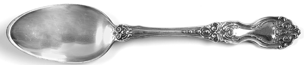 La Reine (Sterling, 1921, No Monograms) Dessert/Oval Soup Spoon by Wallace Silver-1