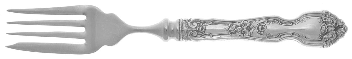 La Reine (Sterling, 1921, No Monograms) Individual Hollow Fish Fork, Stainless Tines by Wallace Silver-1