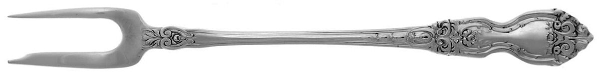 La Reine (Sterling, 1921, No Monograms) Short Handle Pickle/Olive Fork by Wallace Silver-1