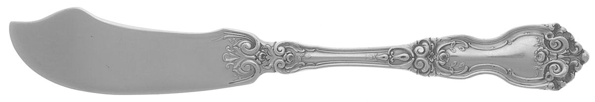 La Reine (Sterling, 1921, No Monograms) Flat Handle Butter Spreader by Wallace Silver-1