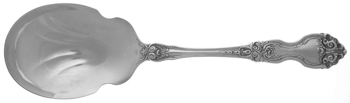 La Reine (Sterling, 1921, No Monograms) Solid Salad Serving Spoon by Wallace Silver-1