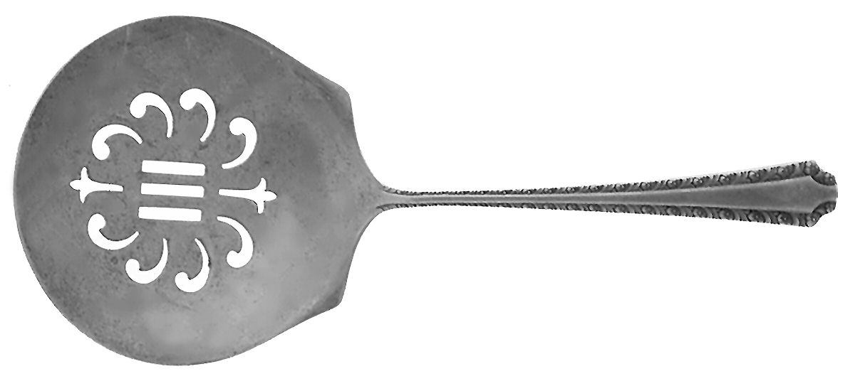 Larkspur (Sterling, 1939) Solid Bon Bon Spoon with Pierced Bowl by Wallace Silver-1
