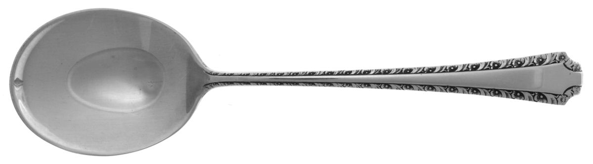 Larkspur (Sterling, 1939) Round Bowl Soup Spoon (Cream Soup) by Wallace Silver-1