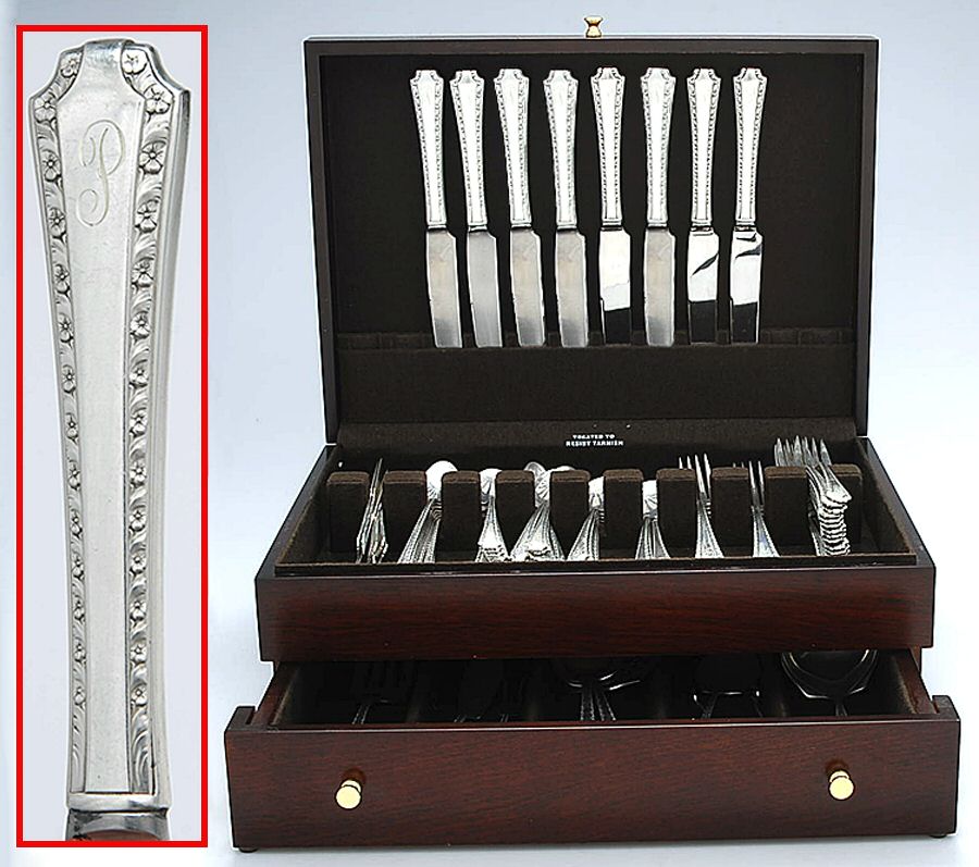 Larkspur (Sterling, 1939) 82 Piece Estate Set by Wallace Silver-1