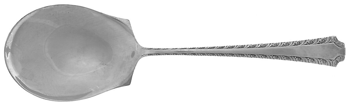 Larkspur (Sterling, 1939) Large Solid Berry/Casserole Spoon by Wallace Silver-1