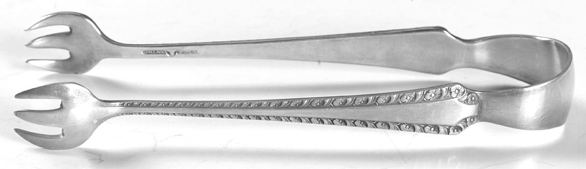 Larkspur (Sterling, 1939) Sugar Tongs by Wallace Silver-1