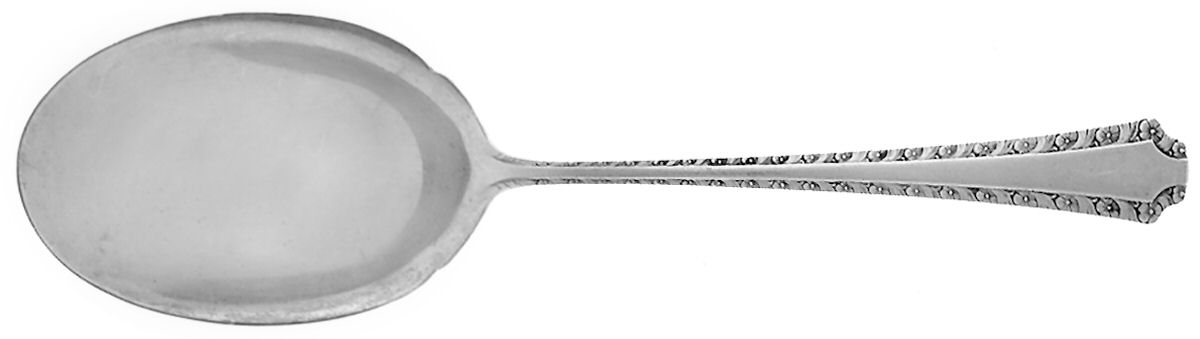 Larkspur (Sterling, 1939) Small Solid Berry/Casserole Spoon by Wallace Silver-1