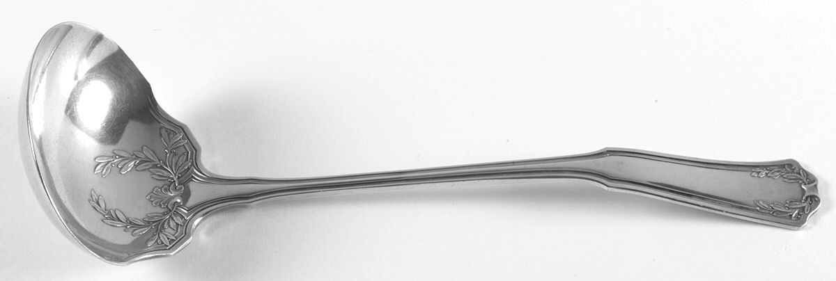 Laurel (Silverplate, 1910) Solid Soup Ladle by Wallace Silver-1