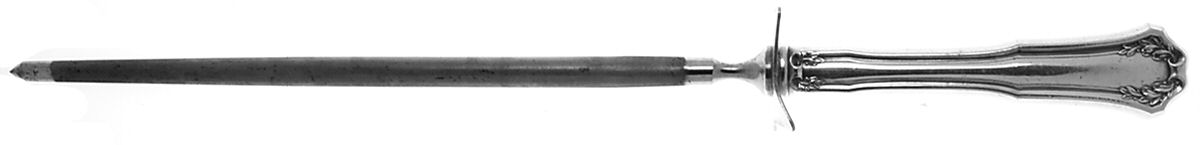 Laurel (Silverplate, 1910) Large Roast Steel Rod Knife Sharpener by Wallace Silver-1