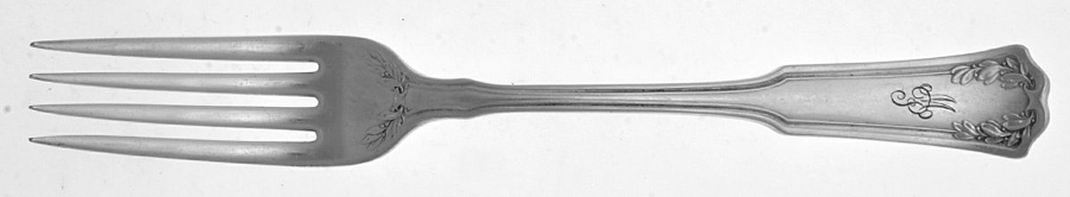 Laurel (Silverplate, 1910) Monogram Fork by Wallace Silver-1