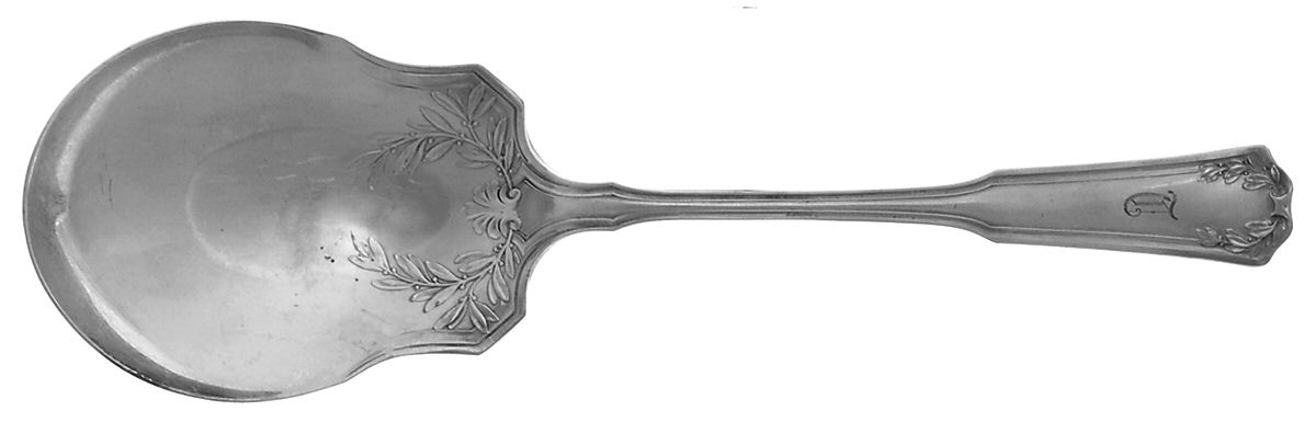 Laurel (Silverplate, 1910) Monogram Solid Smooth Casserole Spoon by Wallace Silver-1
