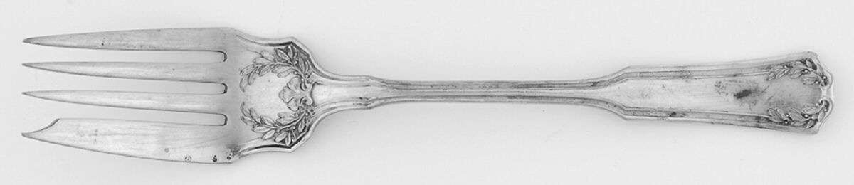 Laurel (Silverplate, 1910) Monogram Individual Salad Fork by Wallace Silver-1