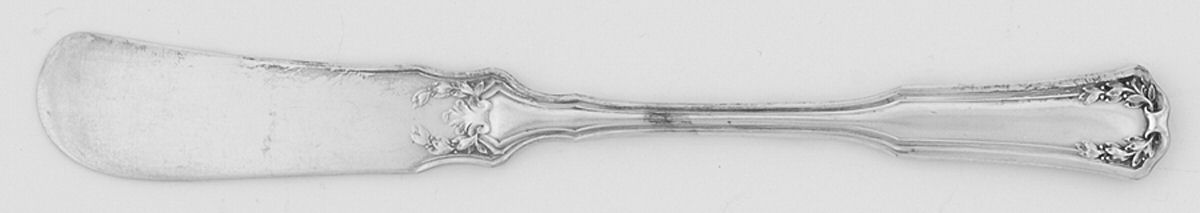 Laurel (Silverplate, 1910) Flat Handle Butter Spreader by Wallace Silver-1