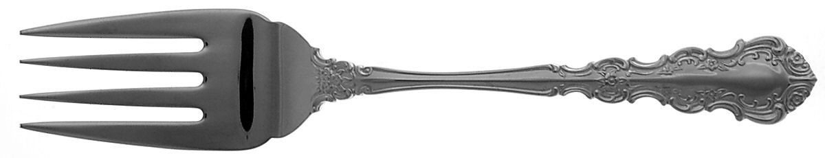 Laurelton (Stainless) Medium Solid Cold Meat Serving Fork by Wallace Silver-1