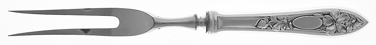 La Viola (Sterling, 1912) Small Steak Carving Fork with Stainless Prongs by Wallace Silver-1