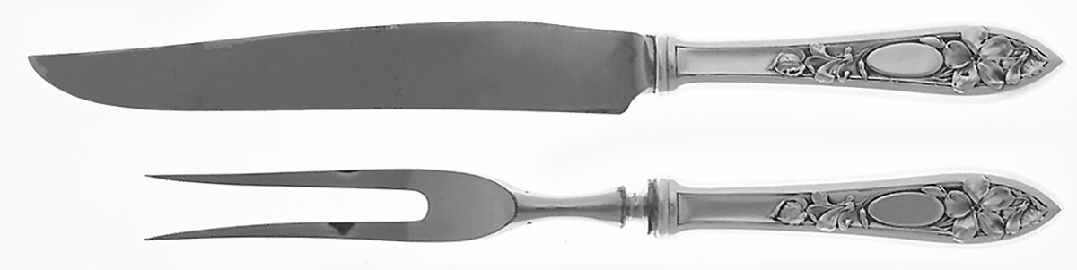 La Viola (Sterling, 1912) Small Stainless Blade 2-Piece Steak Carving Set by Wallace Silver-1