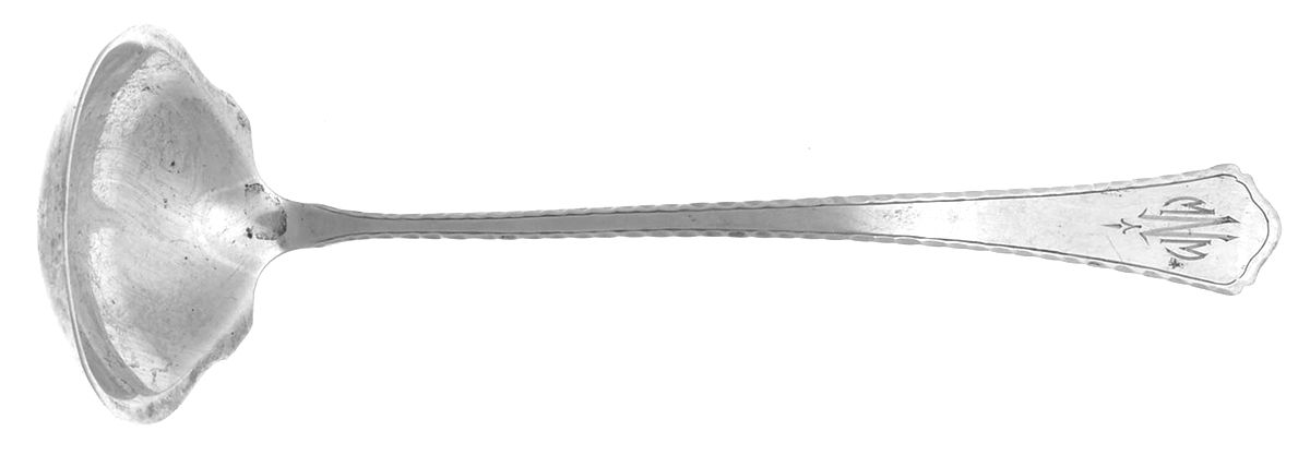 Le Moderne (Sterling, 1926) Monogramed Solid Piece Cream Ladle by Wallace Silver-1