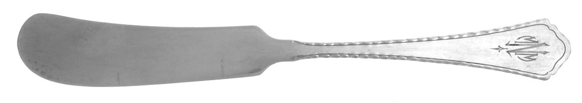 Le Moderne (Sterling, 1926) Monogram Flat Handle Butter Spreader by Wallace Silver-1
