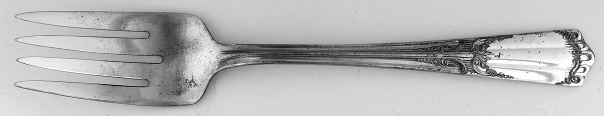 Lenox (Silverplate, 1933) Medium Solid Cold Meat Serving Fork by Wallace Silver-1