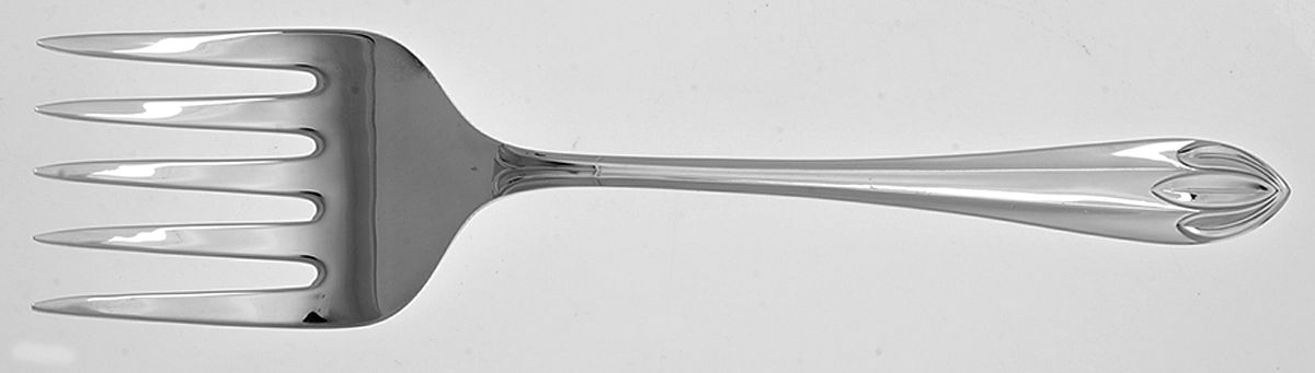 Lily (Silverplate) Medium Solid Cold Meat Serving Fork by Wallace Silver-1
